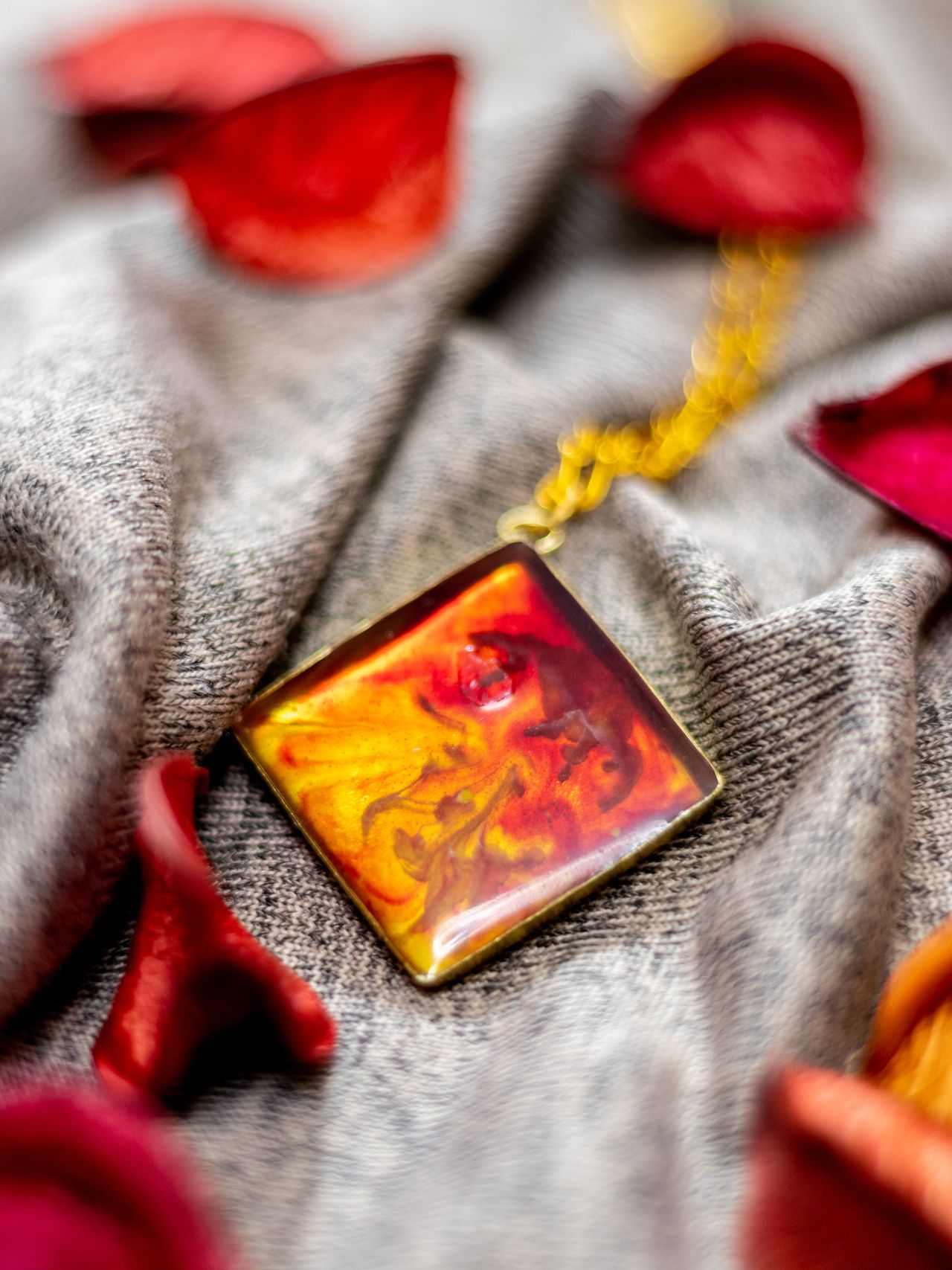 Amber Stone Necklace for Girls & Women