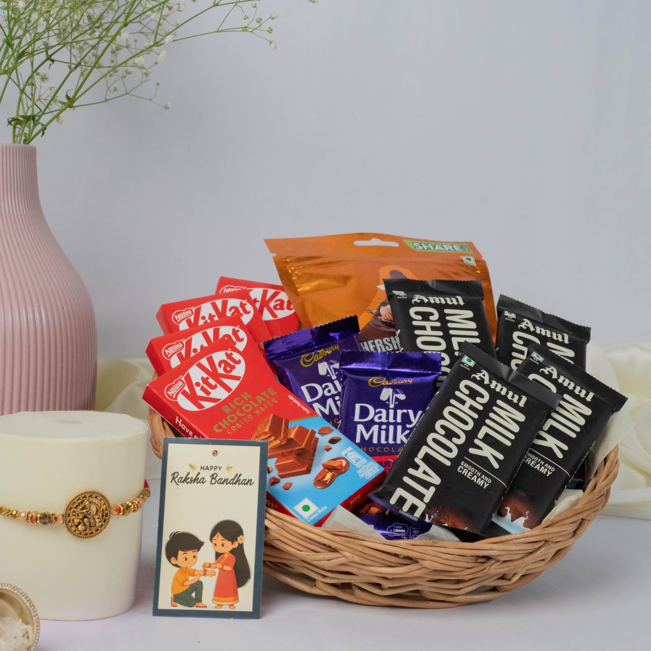 Luxury Rakhi Combo with Premium Gift Hamper
